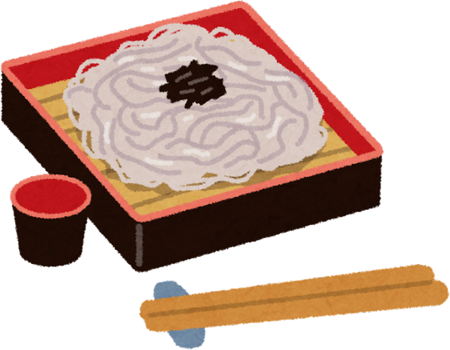 Illustration of Zaru Soba with Nori Topping